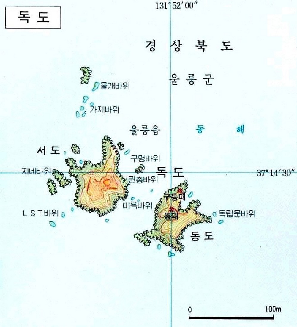 Korean placenames map.