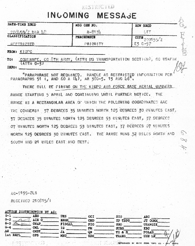 Rado Message from March 20, 1948.
